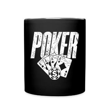 Casino Gambling Poker Jeu de cartes gagnant Jackpot - Mug uni - noir - Devant