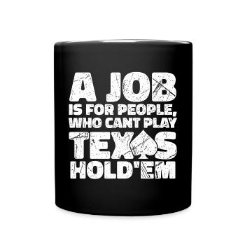 Poker Statement Poker Casino Gambler Jeu de cartes - Mug uni - noir - Devant