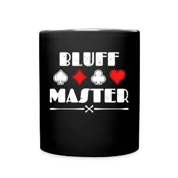 Poker Bluff Zocken Casino Statement Profispieler - Tasse einfarbig - Schwarz - Vorne
