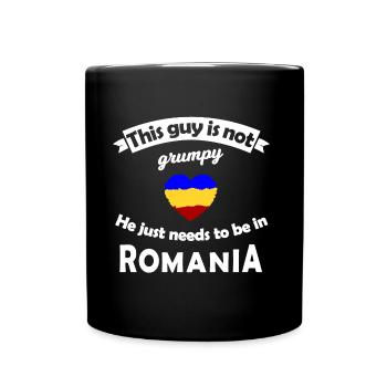 Heimweh nach Rumänien - Tasse einfarbig - Schwarz - Vorne