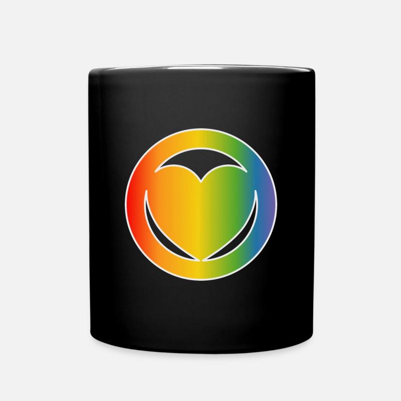 LGBT Herz CSD Shirt white - Tasse einfarbig - Schwarz