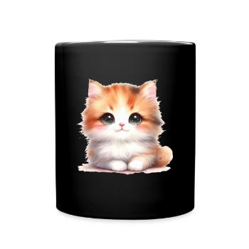 Chat mignon - Mug uni - noir - Devant