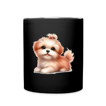 Cute dog - Full Colour Mug - black - Front