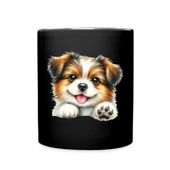 Cute dog - Full Colour Mug - black - Front