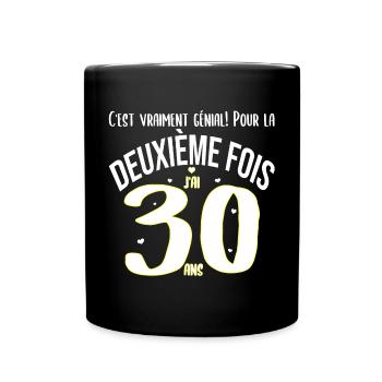Anniversaire 60 ans 60 année d'âge cadeau - Mug uni - noir - Devant