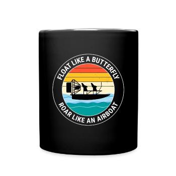 Bateau gonflable Fanboat Bateau hydroglisseur Bateau des marais - Mug uni - noir - Devant