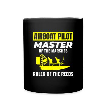 Bateau gonflable Fanboat Bateau hydroglisseur Bateau des marais - Mug uni - noir - Devant