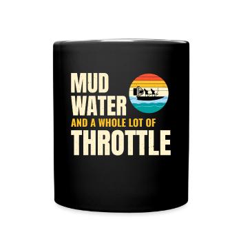 Bateau gonflable Fanboat Bateau hydroglisseur Bateau des marais - Mug uni - noir - Devant