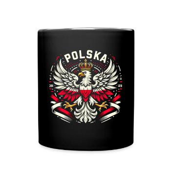 Pologne Polska armoiries polonaises drapeau aigle cadeau - Mug uni - noir - Devant