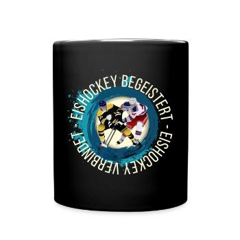 Eishockey Begeistert Eishockey Verbindet - Tasse einfarbig - Schwarz - Vorne