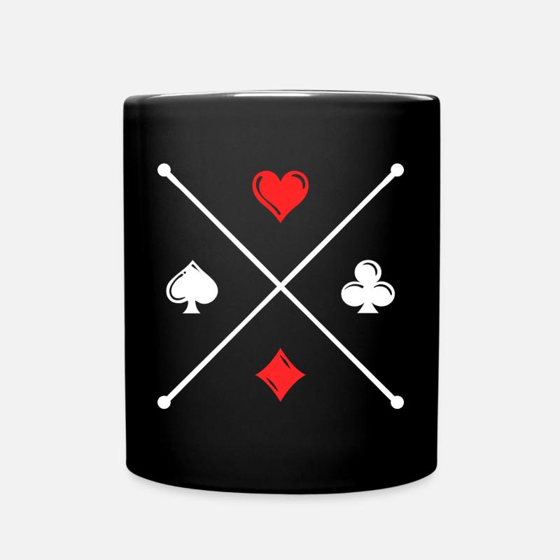 Poker Casino Kartenspiel Glücksspiel Profispieler - Tasse einfarbig - Schwarz