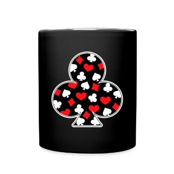 Casino Gamble Poker Win Jeu de cartes de poker - Mug uni - noir - Devant