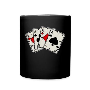 Jeu de cartes de casino Jeux de hasard Joueurs professionnels - Mug uni - noir - Devant