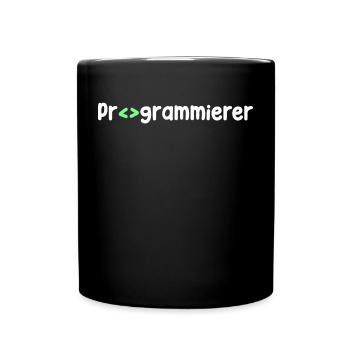 Programmer, Geek, Scripting, Code, Nerd - Full Colour Mug - black - Front