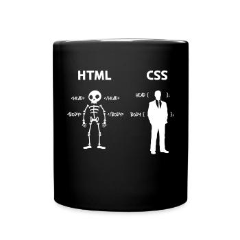 Code Css C++ Php Java Développeur Code Scripting - Mug uni - noir - Devant