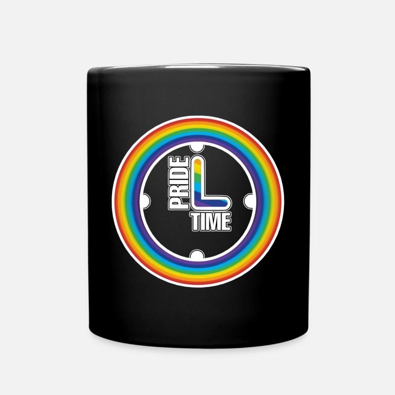 Horloge à anneau Rainbow Pride - Mug uni - noir