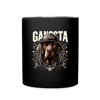 Cadeau de chien Gangsta Gangster Labrador brun - Mug uni - noir - Devant
