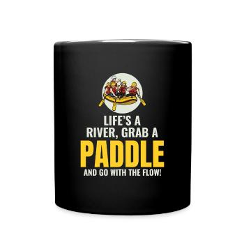 Rafting Team Raft Eau Vive Rafter Paddle Drôle - Mug uni - noir - Devant