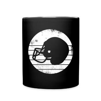 Football Helmet Drawing - Full Colour Mug - black - Front