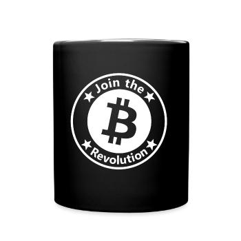 Das neue Geld Bitcoin - Tasse einfarbig - Schwarz - Vorne