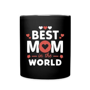 Beste Mama der Welt - Tasse einfarbig - Schwarz - Vorne