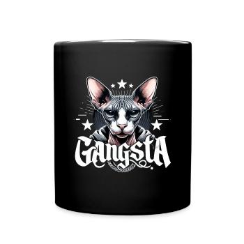 Cadeau de gangster gangsta cool chat Sphynx - Mug uni - noir - Devant