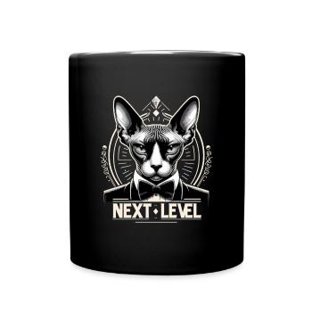 Sphynx Cat Chic Suit Tuxedo Level Gift - Full Colour Mug - black - Front