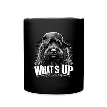 Schapendoes What’s Up Gangsta Cool Dog Gift - Mug uni - noir - Devant