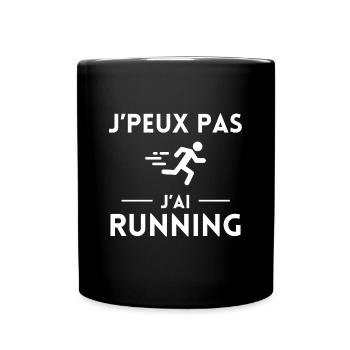 J'peux pas j'ai running - Mug uni - noir - Devant