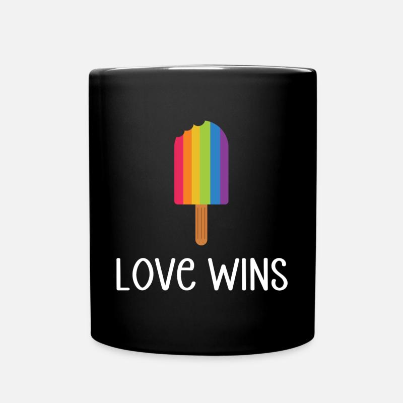 LGBTQ Pride Month - Liebe gewinnt - Tasse einfarbig - Schwarz