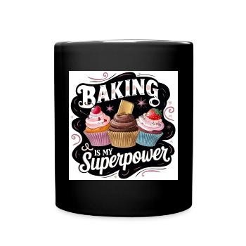 Bakering Superpower Design - Full Colour Mug - black - Front