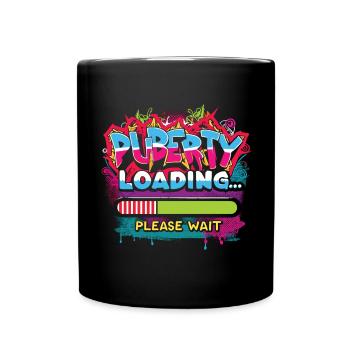 Alerte puberté graffiti urbain - Mug uni - noir - Devant