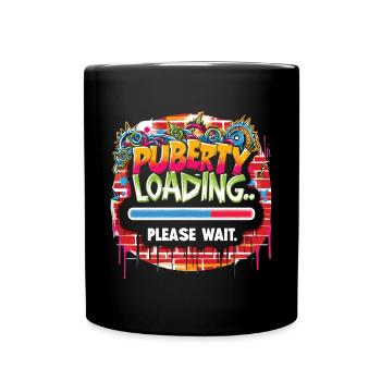 La puberté est en cours de chargement... veuillez patienter - Mug uni - noir - Devant