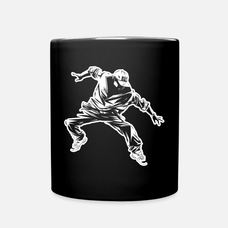 Breakdance Zeichnung - Tasse einfarbig - Schwarz