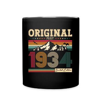 Original Mai 1934 Jahrgang 1934 Geburtstag 1934 - Tasse einfarbig - Schwarz - Vorne