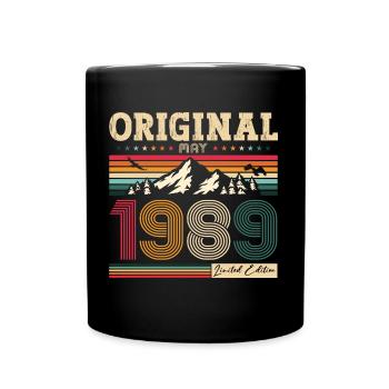 Original 1989 Jahrgang 1989 35. Geburtstag 1989 - Tasse einfarbig - Schwarz - Vorne