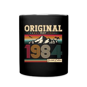 Original May 1984 Vintage 1984 Birthday 1984 - Full Colour Mug - black - Front