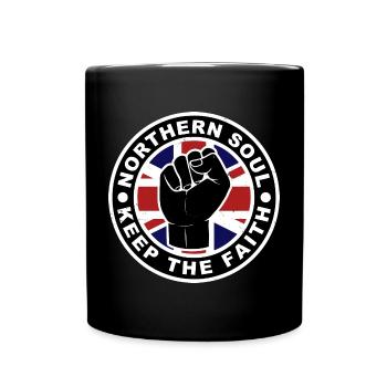 Northern Soul - Keep The Faith - Union Jack - Full Colour Mug - black - Front