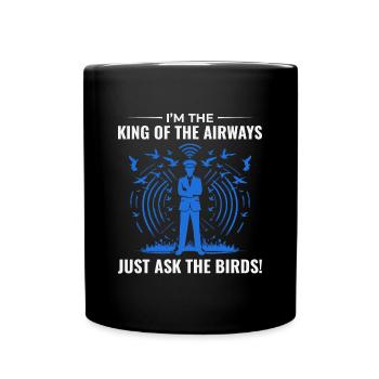 Air Traffic Controller ATC Aviation Humor Airplane - Full Colour Mug - black - Front