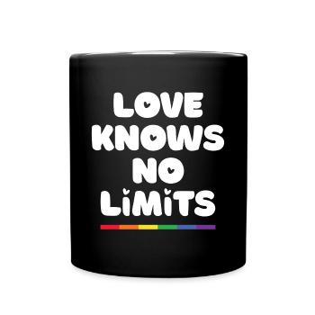 LGBT Pride Month - Love Knows No Limits - Full Colour Mug - black - Front