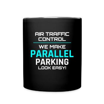 Contrôleur de la circulation aérienne ATC Aviation Humour Avion - Mug uni - noir - Devant