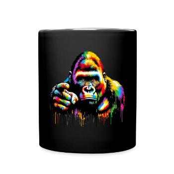 Gorilla - Full Colour Mug - black - Front