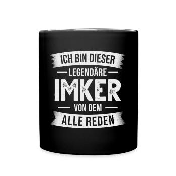 Imker Bienenzüchter Bienen Bienenzucht Imkerei - Tasse einfarbig - Schwarz - Vorne