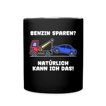 Auto Statement Tanken Tankstelle Benzin Energie - Tasse einfarbig - Schwarz - Vorne