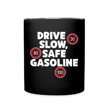 Gasoline Fuel Pump Energy Storage Refueling Statement - Full Colour Mug - black - Front