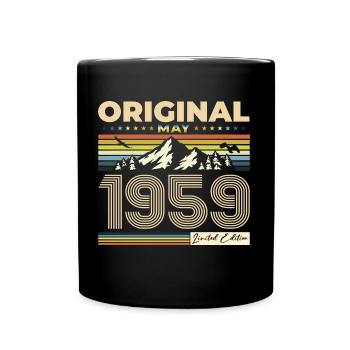 Original 1959 Jahrgang 1959 65. Geburtstag 1959 - Tasse einfarbig - Schwarz - Vorne