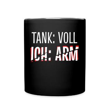 Zapfsäule Energie Energiespeicher Tanken Strom - Tasse einfarbig - Schwarz - Vorne