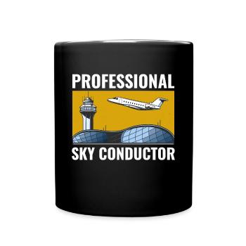 Air Traffic Controller ATC Aviation Humor Airplane - Full Colour Mug - black - Front