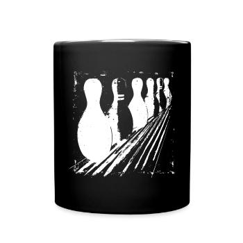 Quilles de bowling - Mug uni - noir - Devant