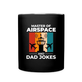 Air Traffic Controller Dad ATC Aviation Humor - Full Colour Mug - black - Front